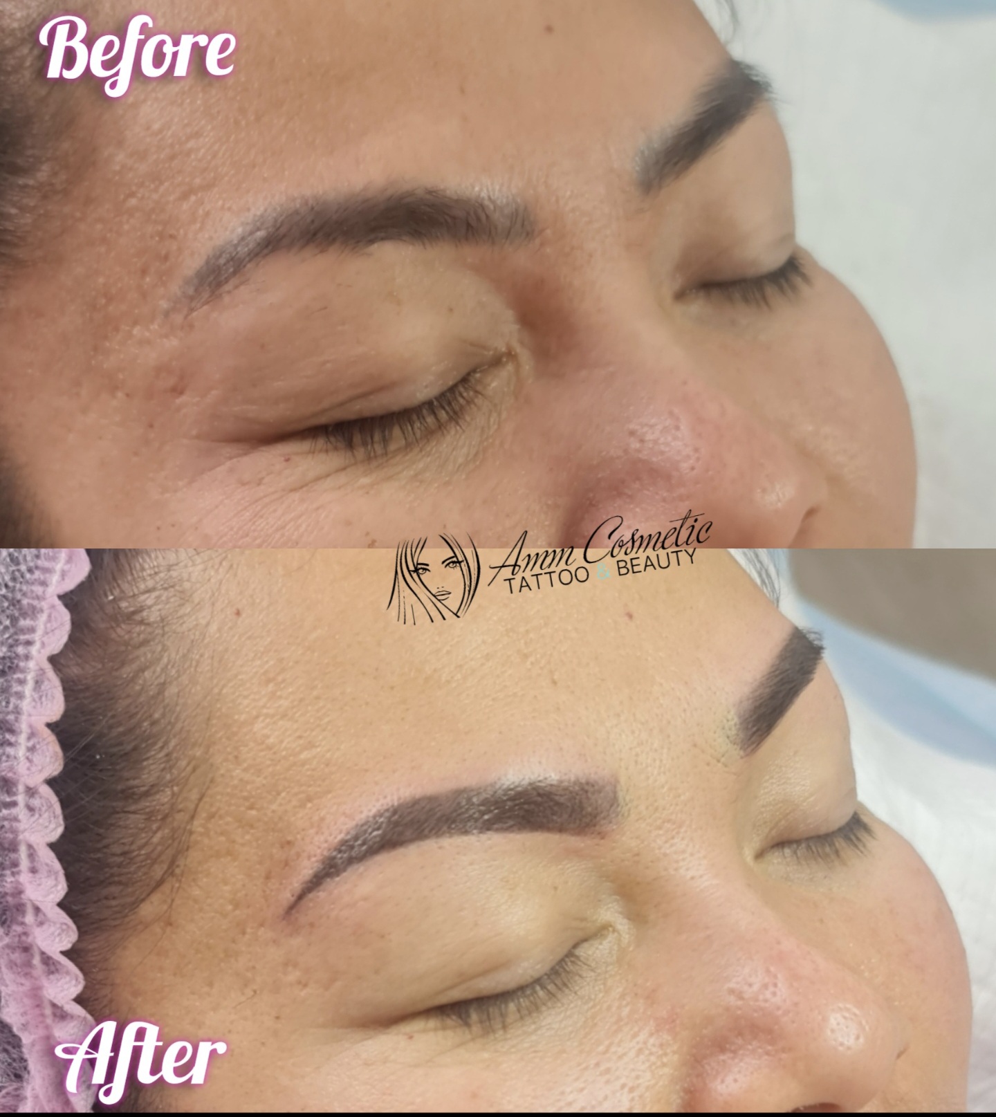 Eyebrow cosmetic tattoo result