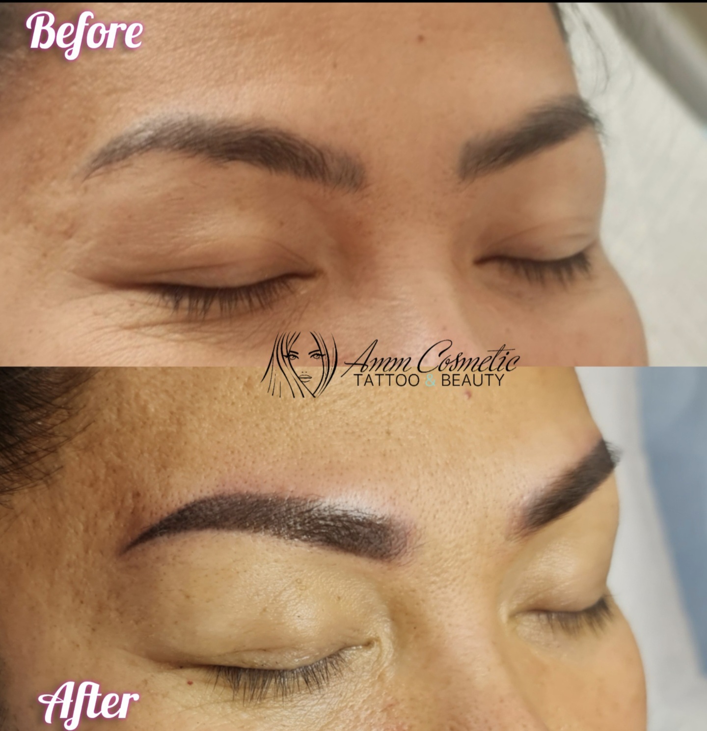 Eyebrow tattoo natural result