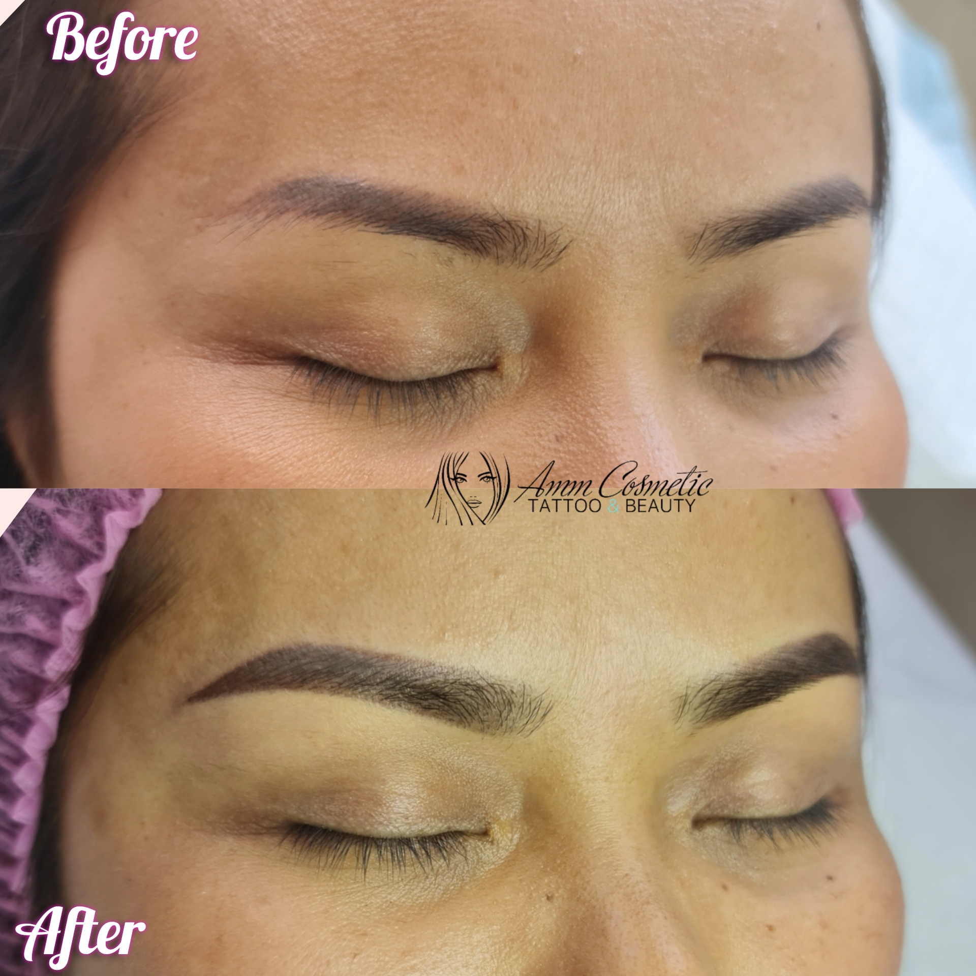 Cosmetic brow tattoo