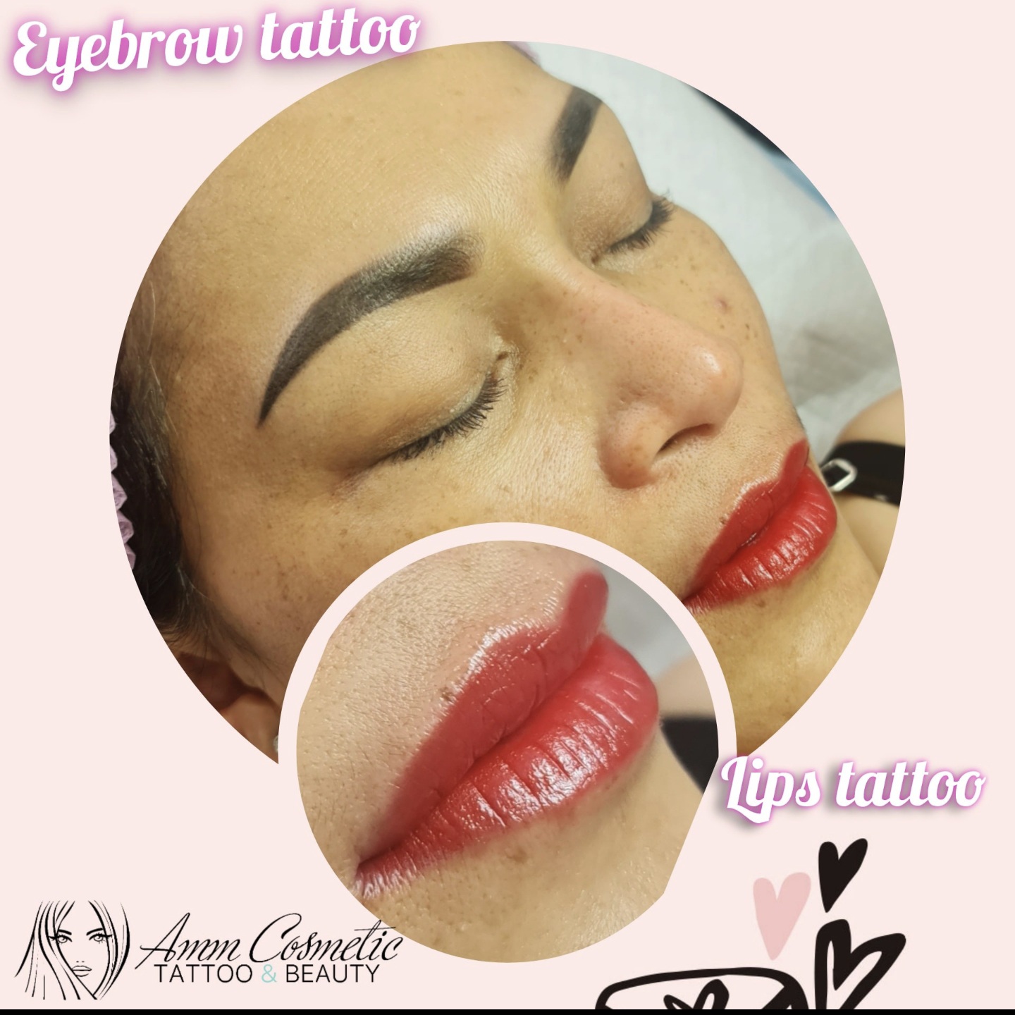 Lip blush tattoo result