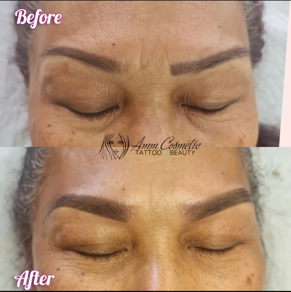 Natural eyebrow tattoo result