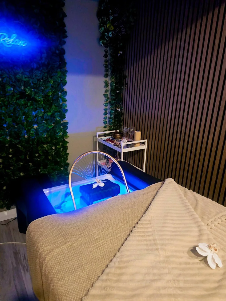 Luxury head spa treatment room